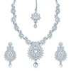 Sukkhi Magnificent Rhodium Plated Australian Diamond Stone Studded Necklace Set