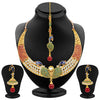 Sukkhi Intricately Crafted Peacock Gold Plated AD Necklace Set