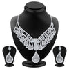 Sukkhi Sublime Rhodium Plated AD Necklace Set For Women