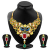 Sukkhi Wavy Peacock Gold Plated AD Necklace Set For Women