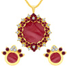 Sukkhi Alluring Gold Plated AD Pendant Set For Women