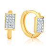 Pissara Stylish Gold Plated Micro Pave Setting CZ Earrings