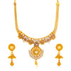 Sukkhi Resplendent Gold Plated Floral Kundan Collar Necklace Set for Women