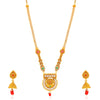 Sukkhi Wavy Gold Plated Kundan Long Haram Necklace Set for Women