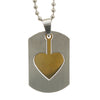 Sukkhi Glitzy Golden Heart In Dogtag Pendant With Chain For Men