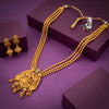 Sukkhi Astonish Gold Plated Multi-String Temple Necklace Set for Women