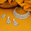 Sukkhi Marvellous Rhodium Plated Choker Necklace Set with Maangtikka for Women