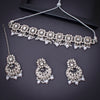 Sukkhi Astonish Rhodium Plated Necklace Set With Maangtikka for Women