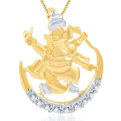 Pissara Fine Ganesha Gold Plated Set of 3 God Pendant with Chain Combo-1