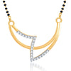 Pissara Creative Fashion CZ Gold and Rhodium Plated Mangalsutra Pendant
