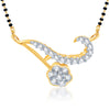 Pissara Delightly Crafted CZ Gold and Rhodium Plated Mangalsutra Pendant