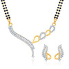 Pissara Appealing CZ Gold and Rhodium Plated Mangalsutra Set