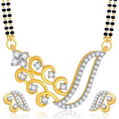 Pissara Traditionally Peacock Gold Plated CZ Set of 2 Mangalsutra Set Combo For Women-2
