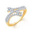 Sukkhi Beguiling Gold and Rhodium Plated CZ Ring