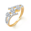 Sukkhi Glimmery Gold and Rhodium Plated CZ Ring