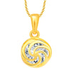 Pissara Graceful Solitaire Gold Plated CZ Pendant For Women