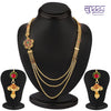 Sukkhi Marvellous Gold Plated Three String AD Necklace Set