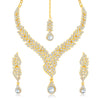 Sukkhi Fine Gold Plated Australian Diamond Stone Studded Necklace Set