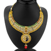Sukkhi Creative Gold Plated AD Peacock Antique Necklace Set-1