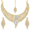 Sukkhi Sleek Gold plated AD Stone Necklace Set-4
