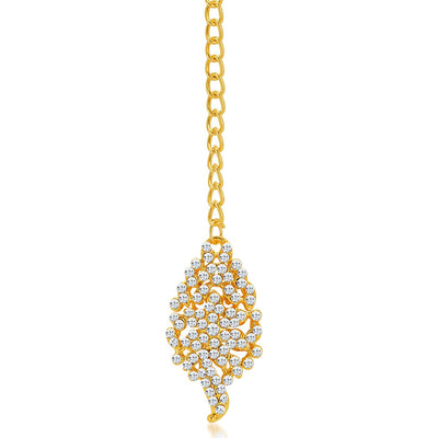 Sukkhi Sleek Gold plated AD Stone Necklace Set-7