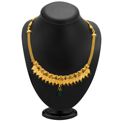 Sukkhi Fashionable Gold Plated Temple Jewellery Necklace Set for Women-1