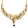 Sukkhi Sleek Gold Plated Meenakari AD Necklace Set for Women-4