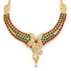 Sukkhi Briliant Gold Plated Meenakari AD Necklace Set for Women-4