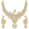 Sukkhi Exotic Peacock Gold Plated AD Necklace Set for Women