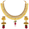 Sukkhi Classy Gold Plated  Temple Jewellery Coin Necklace Set for Women-3