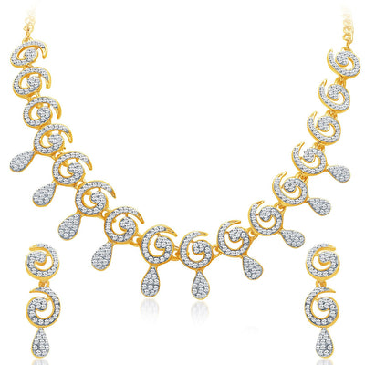 Sukkhi Sublime Gold Plated AD Necklace Set for Women-3