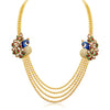 Sukkhi Gleaming Peacock Four Strings Gold Plated Necklace Set-3