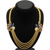 Sukkhi Gleaming Peacock Four Strings Gold Plated Necklace Set-2