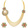 Sukkhi Bewitching Four Strings Gold Plated Necklace Set-1
