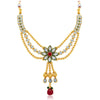 Sukkhi Appealing Three Strings Gold Plated AD Necklace Set-3