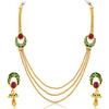 Sukkhi Lavish Three Strings Gold Plated Necklace Set-1