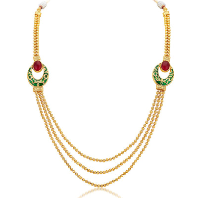 Sukkhi Lavish Three Strings Gold Plated Necklace Set-3