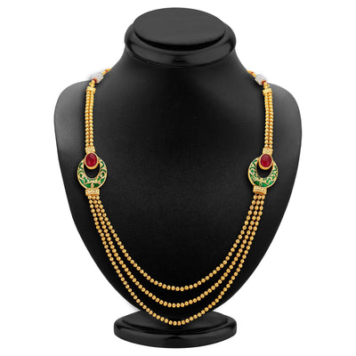 Sukkhi Lavish Three Strings Gold Plated Necklace Set-2