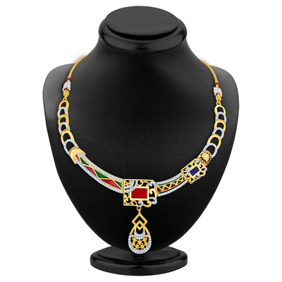 Sukkhi Modish Gold Plated Geometrical Shaped Necklace Set-2