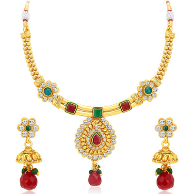 Sukkhi Marvellous Gold Plated Necklace Set-1