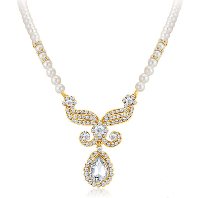Sukkhi Artistically Gold Plated AD Necklace Set-3