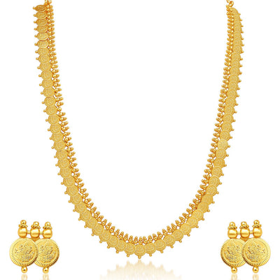 Sukkhi Royal Gold Plated Temple Jewellery Necklace Set-1