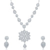 Sukkhi Exquisite Rhodium Plated AD Necklace Set-1