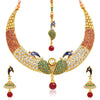 Sukkhi Intricately Crafted Peacock Gold Plated AD Necklace Set-1