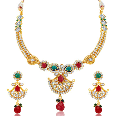 Sukkhi Delightly Gold Plated Necklace Set-1