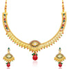Sukkhi Artistically Gold Plated Temple Jewellery Necklace Set-1