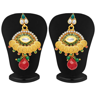 Sukkhi Artistically Gold Plated Temple Jewellery Necklace Set-4