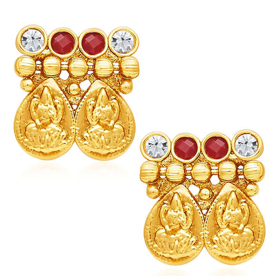 Sukkhi Modern Gold Plated Temple Jewellery Necklace Set-5