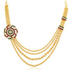 Sukkhi Excellent Four Strings Gold Plated Necklace Set-3