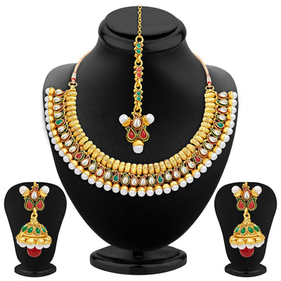 Sukkhi Charming Gold Plated Necklace Set